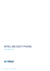 Mitel 650 Dect Phone Manual Del Usuario