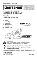 Craftsman PRO Serie Manual Del Usuario