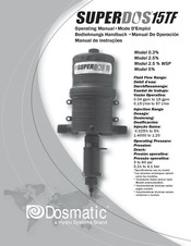 Hydro Systems DOSMATIC SUPERDOS 15TF 0.3 Manual De Operación