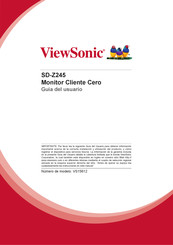 ViewSonic SD-Z245 Guia Del Usuario