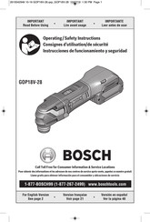 Bosch GOP18V-28 Instrucciones De Funcionamiento Y Seguridad