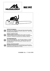 Mcculloch MAC 842 Manual De Instrucciones