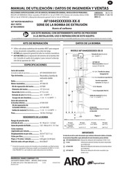 Ingersoll Rand ARO AF1044S Serie Manual De Utilización / Datos De Ingeniería Y Ventas