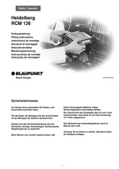 Blaupunkt Heidelberg RCM 126 Instrucciones De Montaje