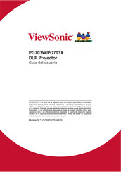 ViewSonic PG703W Guia Del Usuario