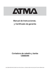 ATMA CB8834N Manual De Instrucciones