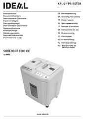 Ideal SHREDCAT 8280 CC Instrucciones De Uso