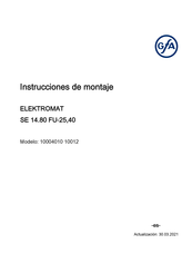 GFA ELEKTROMAT SE 14.80 FU-25,40 Instrucciones De Montaje