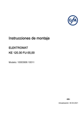 GFA ELEKTROMAT KE 120.30 FU-55,00 Instrucciones De Montaje