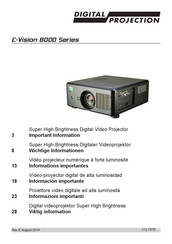 Digital Projection E-Vision 8000 Serie Información Importante