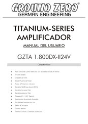 Ground Zero TITANIUM GZTA 1.800DX-II24V Manual Del Usuario