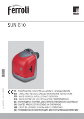 Ferroli SUN G10 Instrucciones De Uso