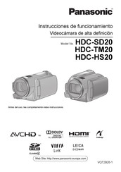 Panasonic HDC-SD20 Instrucciones De Funcionamiento