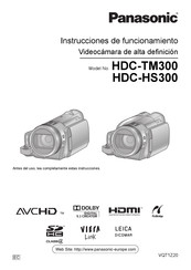 Panasonic HDC-TM300 Instrucciones De Funcionamiento