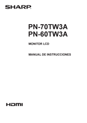 Sharp PN-60TW3A Manual De Instrucciones