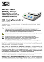 Velp Scientifica F20500101 Manual De Instrucciones
