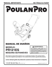 Poulan Pro PR121ES El Manual De Dueno