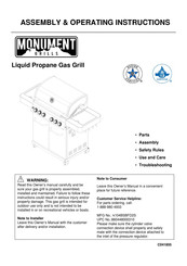 Monument Grills K104BSBFD2S Instrucciones Para Montaje Y Funcionamiento