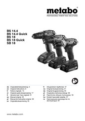Metabo BS 14.4 Quick Manual Original