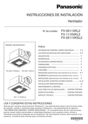 Panasonic FV-0511VKL2 Instrucciones De Instalación