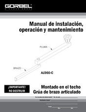 GORBEL AJ360-C Manual De Instalación, Operación Y Mantenimiento