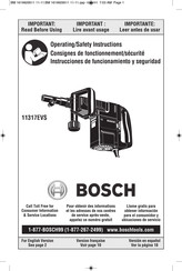 Bosch 11317EVS Instrucciones De Funcionamiento Y Seguridad