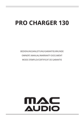 MAC Audio PRO CHARGER 130 Manual Del Usuario