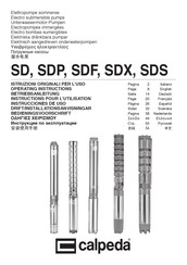 Calpeda SD Serie Instrucciones De Uso
