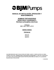 BJM Pumps FAHRENHEIT SKG37CF Manual De Instalación, Operación Y Mantenimiento