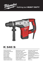Milwaukee K 540 S Manual Original