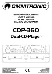 Omnitronic CDP-360 Manual Del Usuario