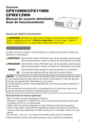 Hitachi CPWX12WN Manual De Usuario