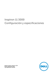 Dell Inspiron 11 3179 Configuración Y Especificaciones