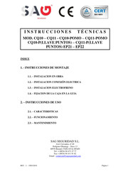 SAG CQ11-POMO Instrucciones Técnicas