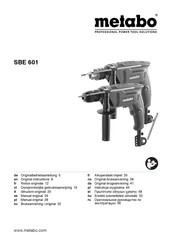 Metabo SBE 601 Manual Original