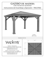 Yardistry YM12705Z Instrucciones De Ensamblaje Y Operación