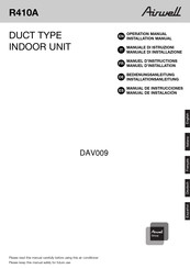 Airwell DAV009 Manual De Instrucciones Manual De Instalacion