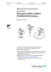 Endress+Hauser Micropilot FMR56 FOUNDATION Fieldbus Manual De Instrucciones Abreviado