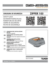 Genesis ZIPPER 105 Instrucciones Para La Instalación Y Uso