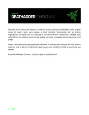 Razer DeathAdder CHROMA Manual De Instrucciones