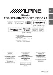 Alpine CDE-122 Manual De Operación