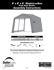 ShelterLogic Shed-in-a-Box 70423 Instrucciones De Ensamblaje