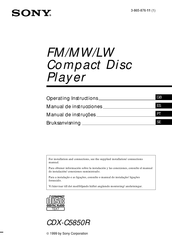 Sony CDX-C5850R Manual De Instrucciones