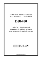 DEVA Broadcast DB6400 Manual De Instrucciones De Mantenimiento Y Operación