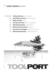toolport SUNSET VINTAGE 3 m x 4 m Manual De Instrucciones