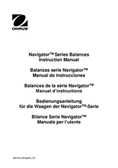 OHAUS Navigator Balances Serie Manual De Instrucciones