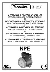 Mecc Alte NPE32-E/4 Instrucciones Para Uso Y Mantenimiento