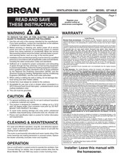 Broan QT140LE Manual De Instrucciones