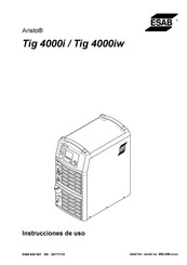 ESAB Aristo Tig 4000iw Instrucciones De Uso