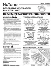 NuTone 761WHNT Manual Del Usuario